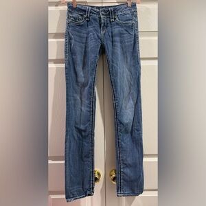 • Rock Revival • Denisa Straight Stretch Jeans • Size 28x32 • Retail $179